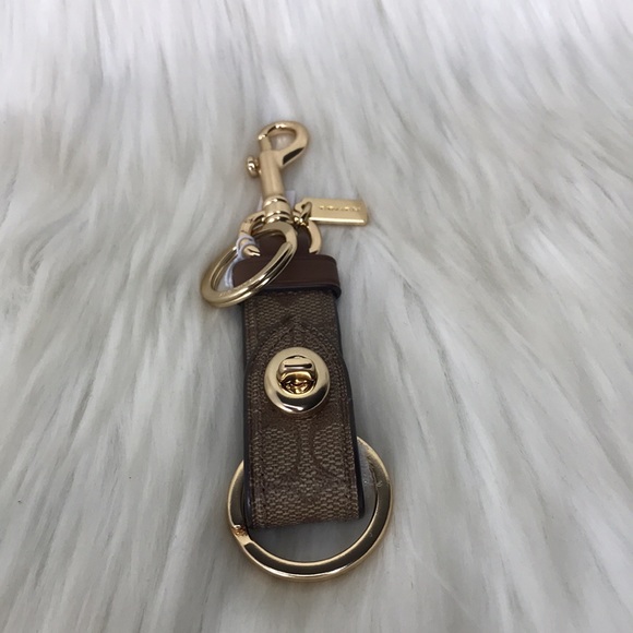 Coach Accessories Coach Trigger Snap Bag Charm In Signature Canvas